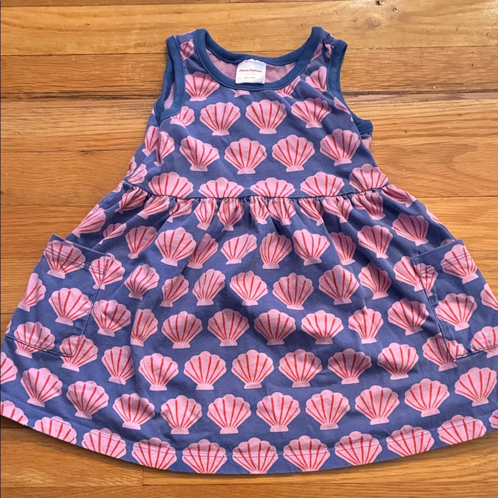 Hanna Andersson Blue and Pink Shell Dress
